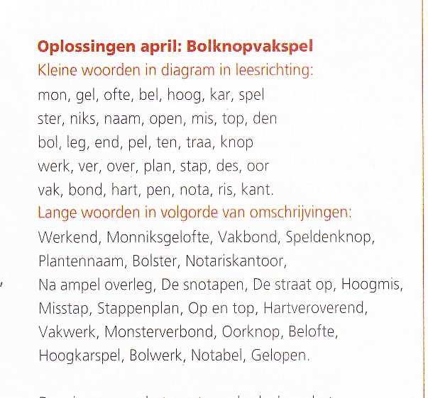 Oplossing van het Bolknopvakspel
