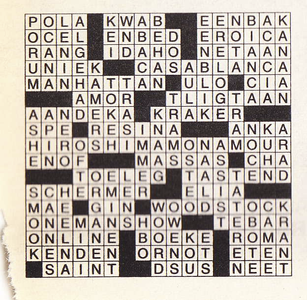 Oplossing van Themapuzzel Filmsteden