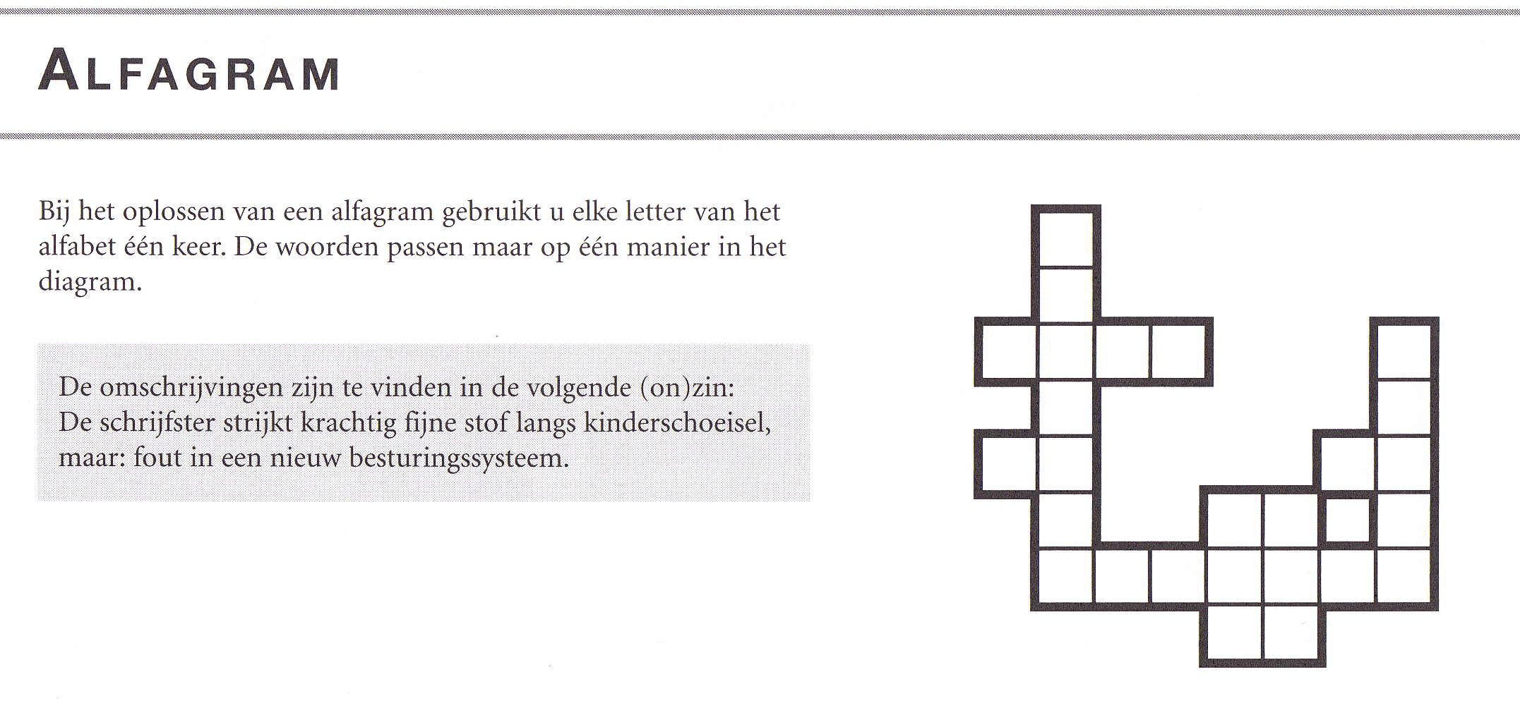 Alfagram diagram